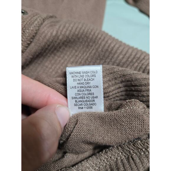 Zenana Outfitters large women's brown button front cardigan - Picture 8 of 10